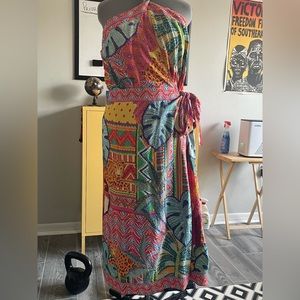 FARM Rio Summer Tapestry Midi Dress XL